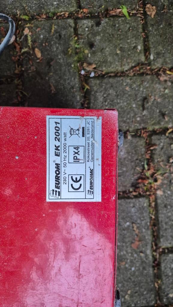 Eurom EK 2001 Bouwkachel - 2000 Watt, Ophalen