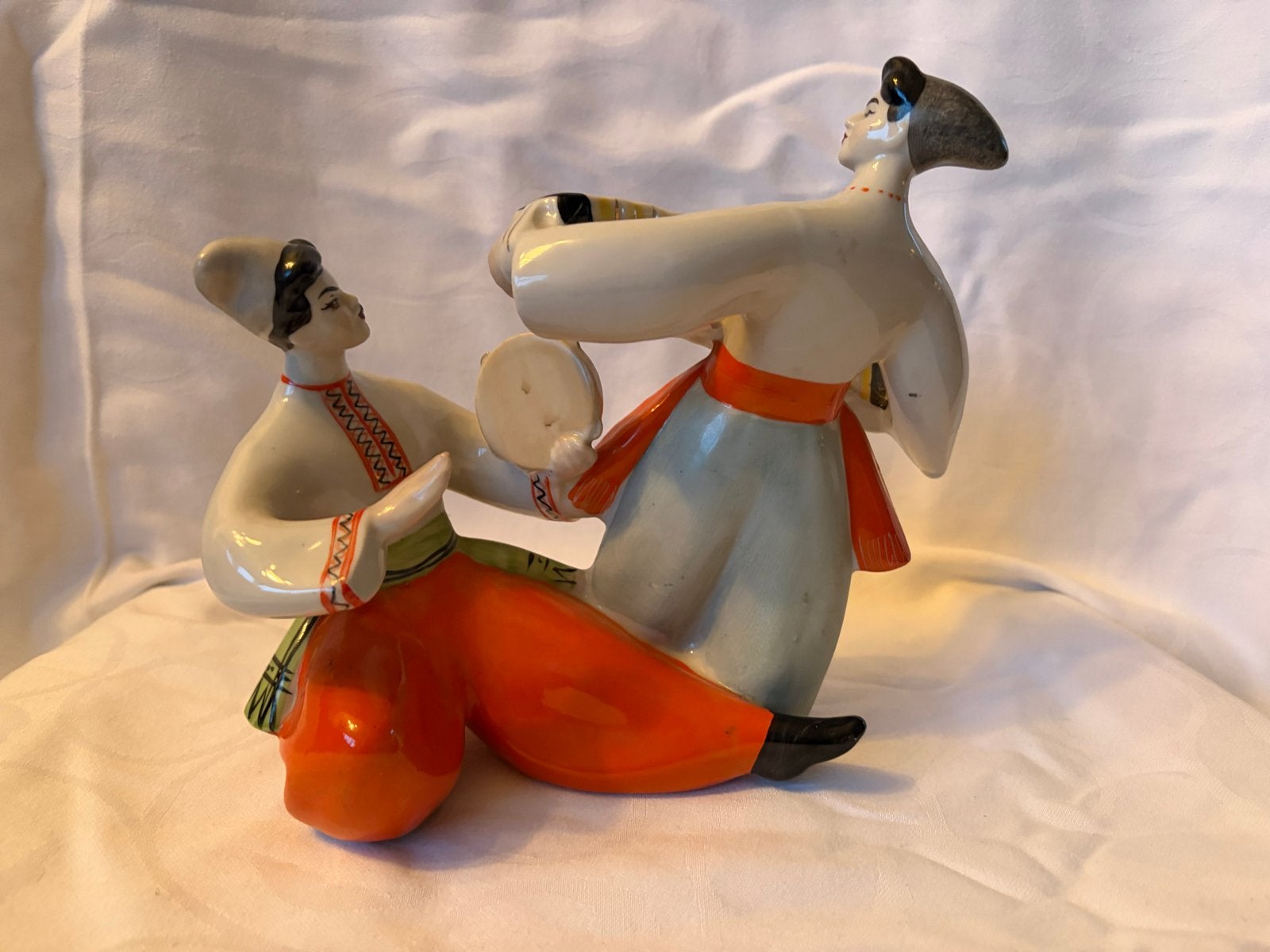 Vintage Porseleinen Beeldje Hopak Dansers USSR Polonne, Ophalen of Verzenden