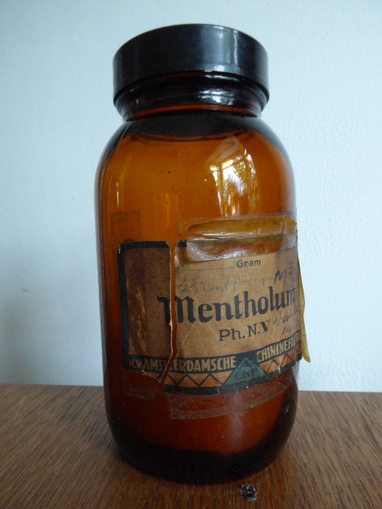 Apothekersfles Mentholum, Ophalen of Verzenden