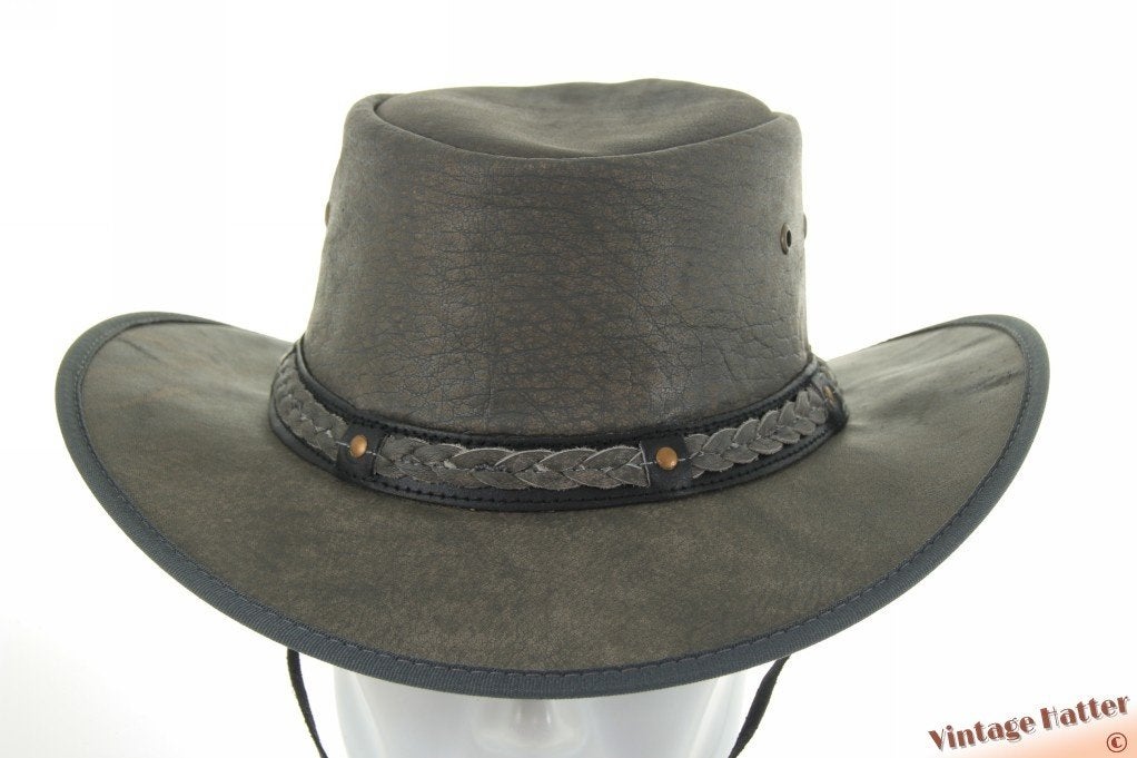 Australische Western hoed Hawkins grijs leer S, L, XL nieuw, 60 cm (XL, 7½ inch) of meer, Hoed, Nieuw, Ophalen of Verzenden