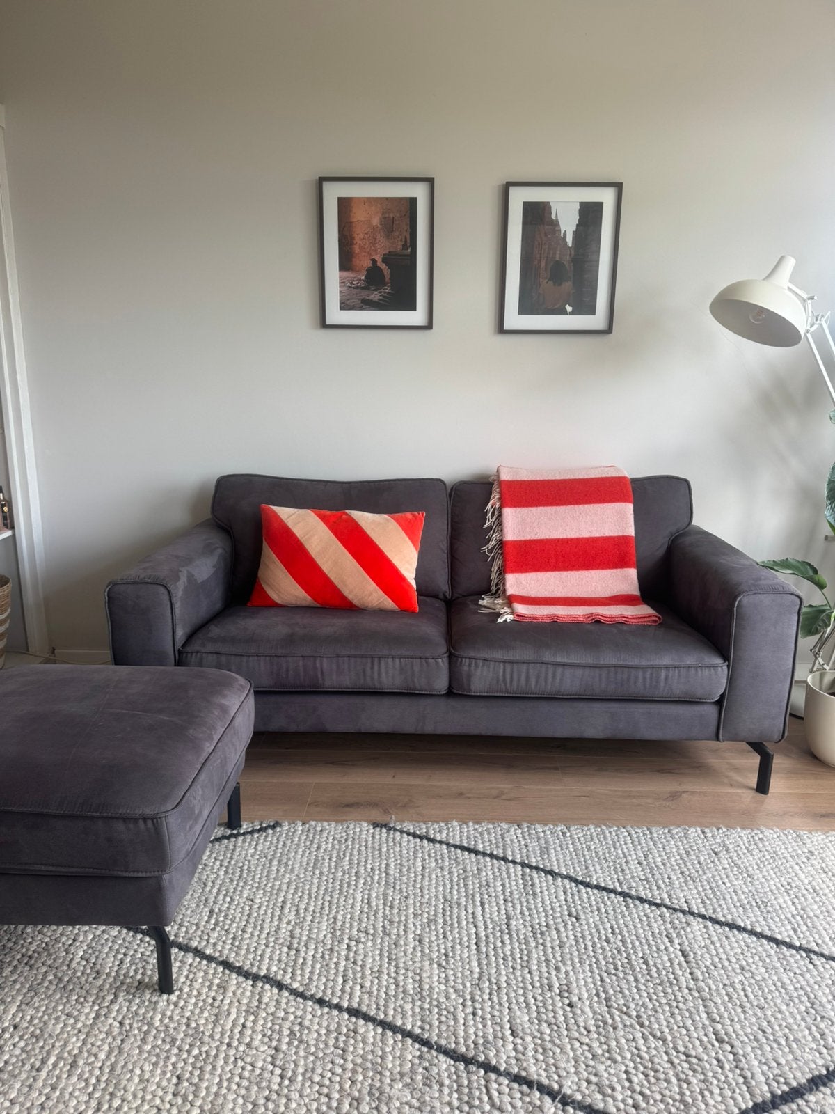Bank 2,5 zits + hocker Pronto zo goed als nieuw, Ophalen, Zo goed als nieuw