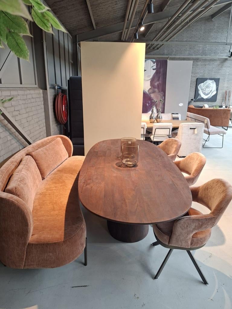 Eettafelbank Luna - Diverse Afmetingen en Stoffen, Huis en Inrichting, Stoelen, Ophalen, Nieuw, Overige materialen, Modern