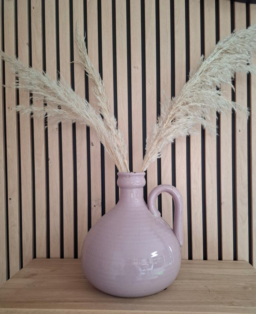 Roze vaas pot fles kruik, Ophalen, Gebruikt, Overige kleuren, Aardewerk of Porselein