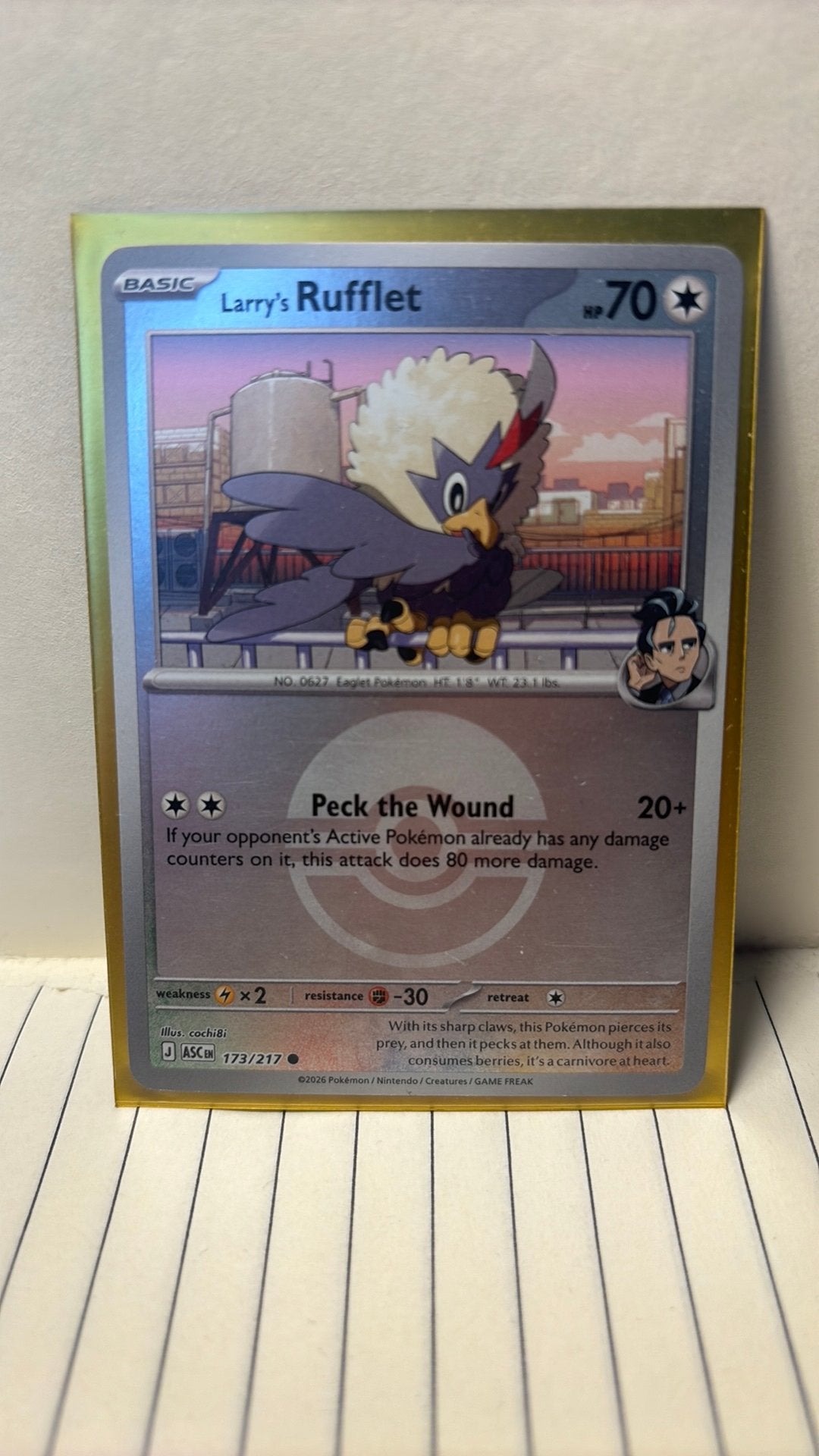 Larry’s Rufflet 173/217 reverse holo ascended heroes, Ophalen of Verzenden, Nieuw
