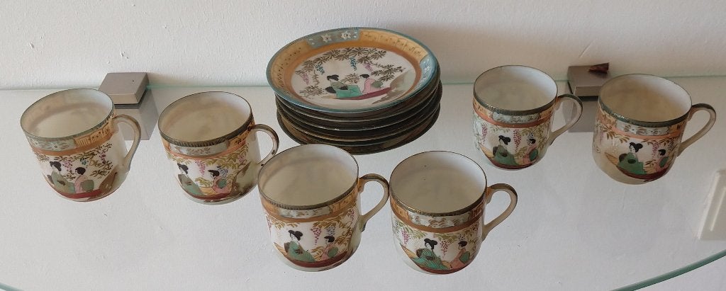 japans eierschaal servies,  volgnr 10, Ophalen of Verzenden