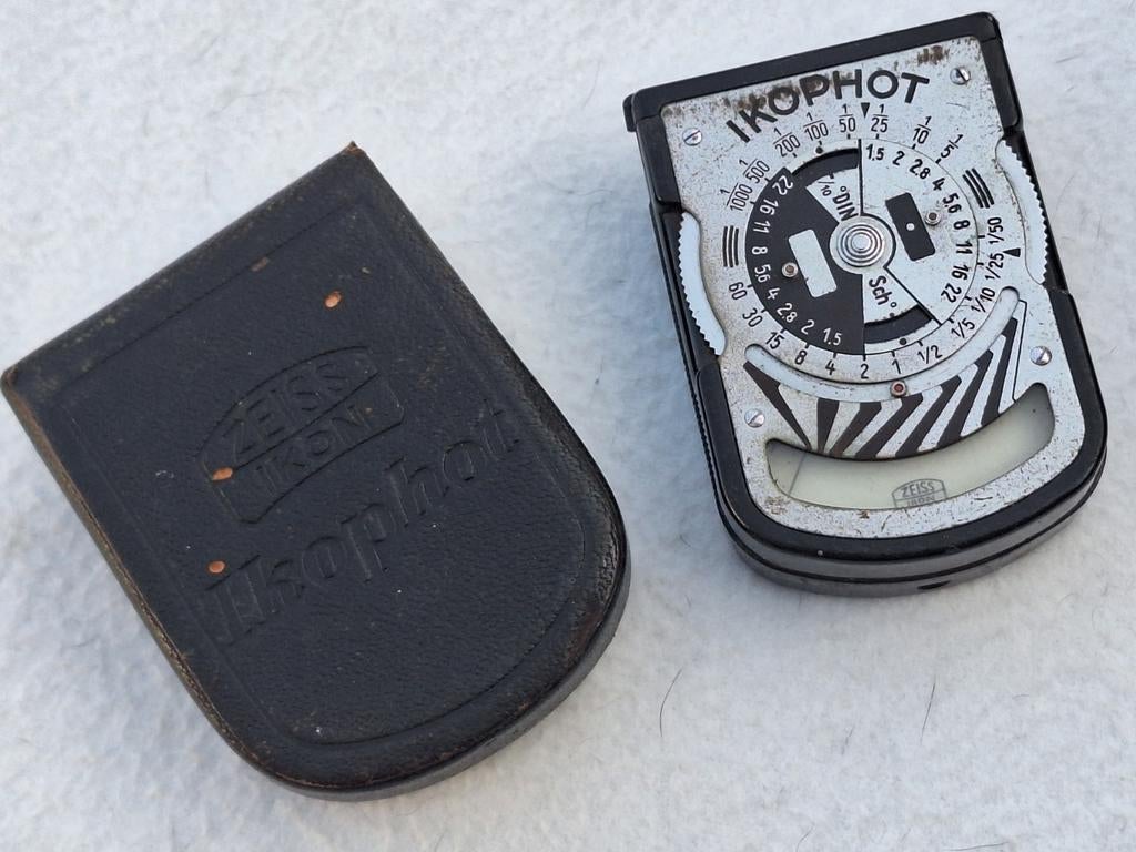 Vintage Zeiss Ikon Ikophot belichtingsmeter met hoesje, Audio, Tv en Foto, Fotocamera's Analoog, Ophalen of Verzenden, Gebruikt