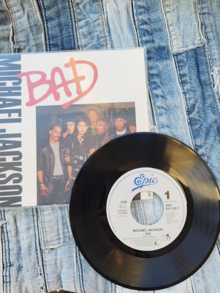 Michael Jackson - Bad (7 inch single), Gebruikt, 7 inch, Single, Ophalen of Verzenden