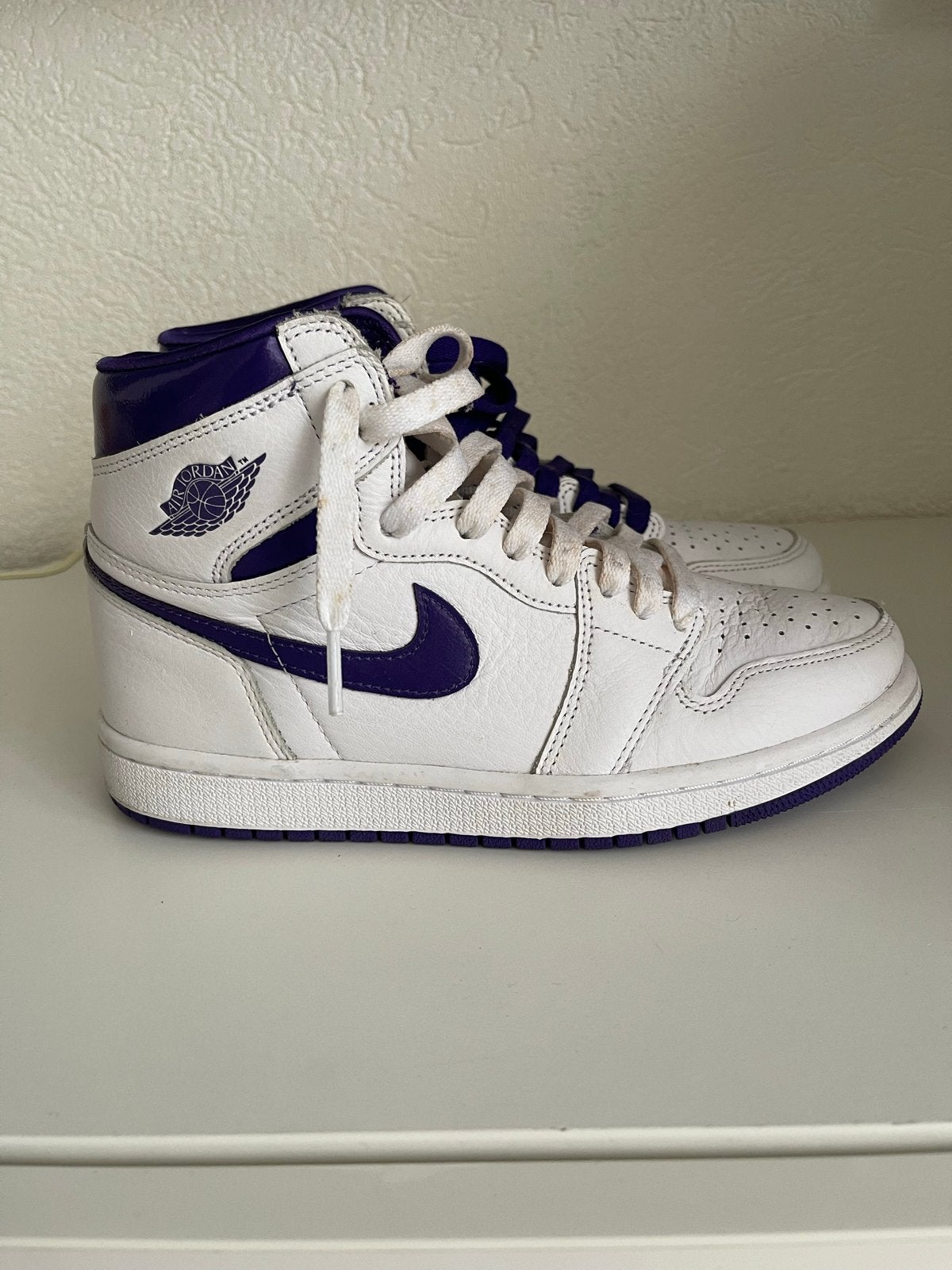 Nike Air Jordan 1 Retro sneakers leer maat 37.5, Kleding | Dames, Schoenen, Zo goed als nieuw, Sneakers of Gympen, Wit, Ophalen of Verzenden