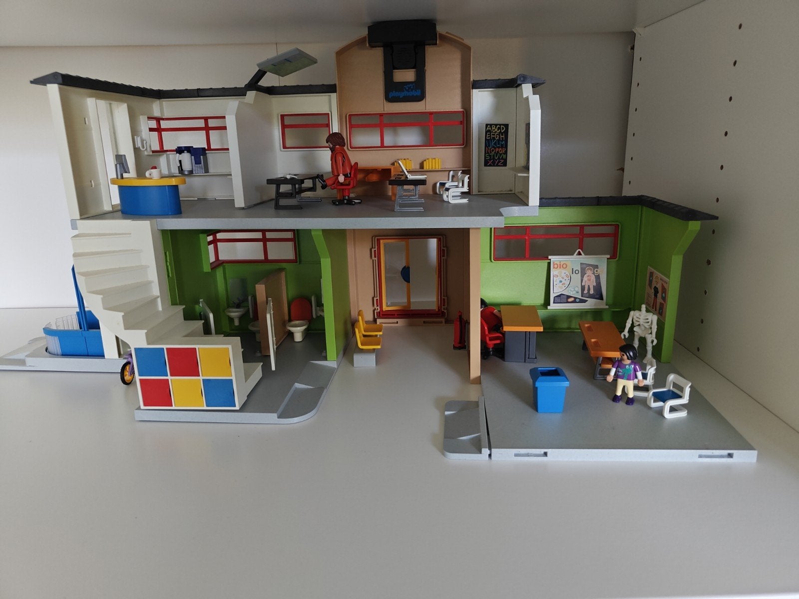 Playmobil School 9453 - Grote School met Inrichting, Ophalen of Verzenden, Gebruikt, Gebouw
