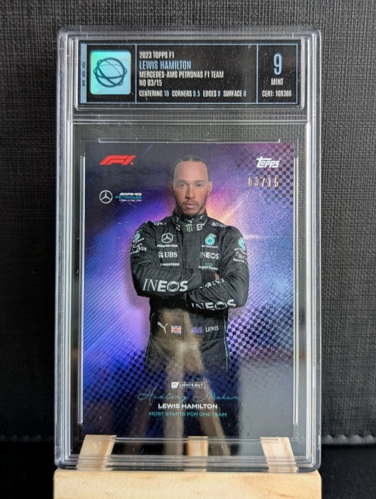 Topps f1 Lights out lewis hamilton /15 UGS9, Ophalen of Verzenden, Zo goed als nieuw, Formule 1
