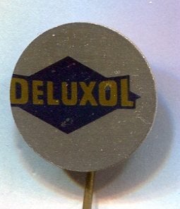 Deluxol blik misdruk speldje( L_062), Verzamelen, Verzenden, Zo goed als nieuw, Merk, Speldje of Pin