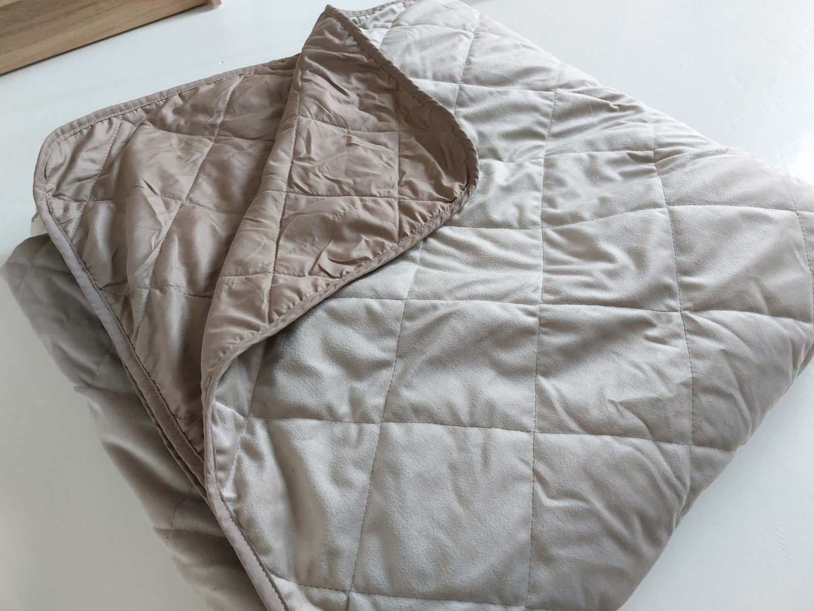 Ikea MJUKPLISTER Sprei 260x250 cm beige taupe, Ophalen, Beige, Tweepersoons, Zo goed als nieuw