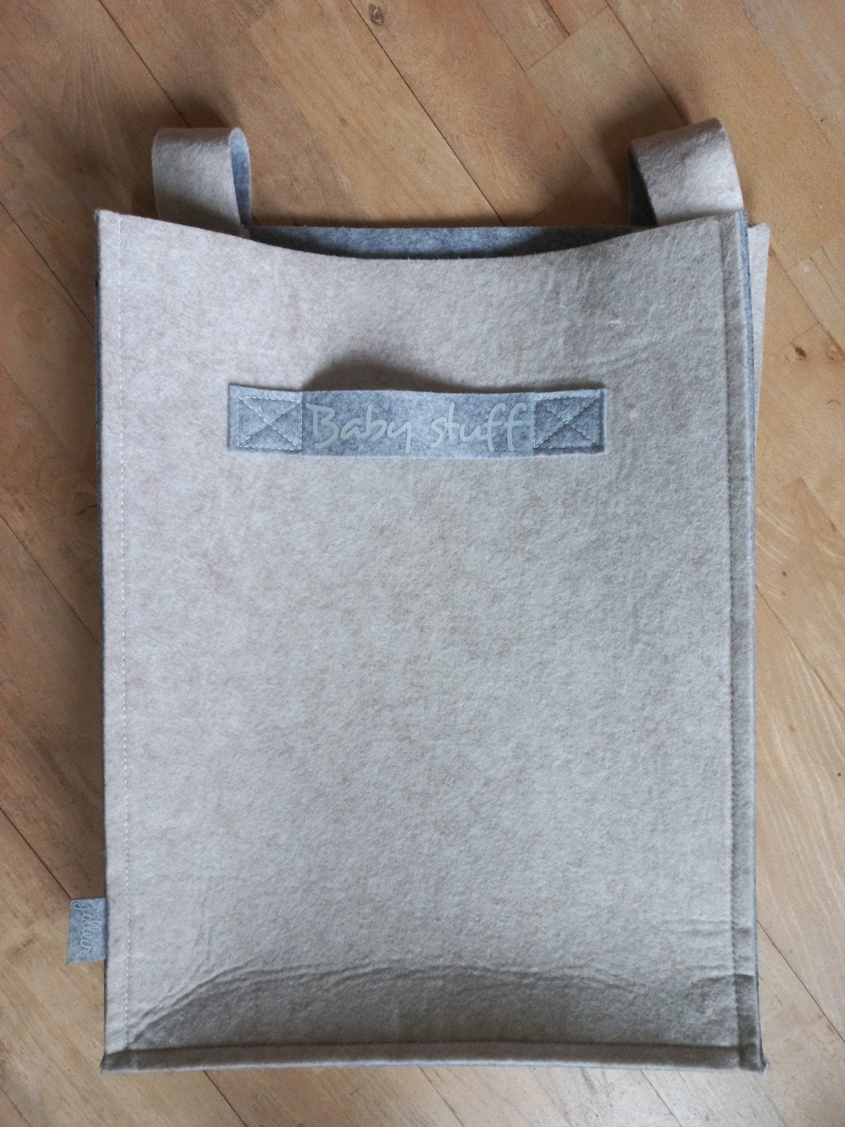 Jollein opbergzak voor box, beige vilt, Ophalen, Gebruikt