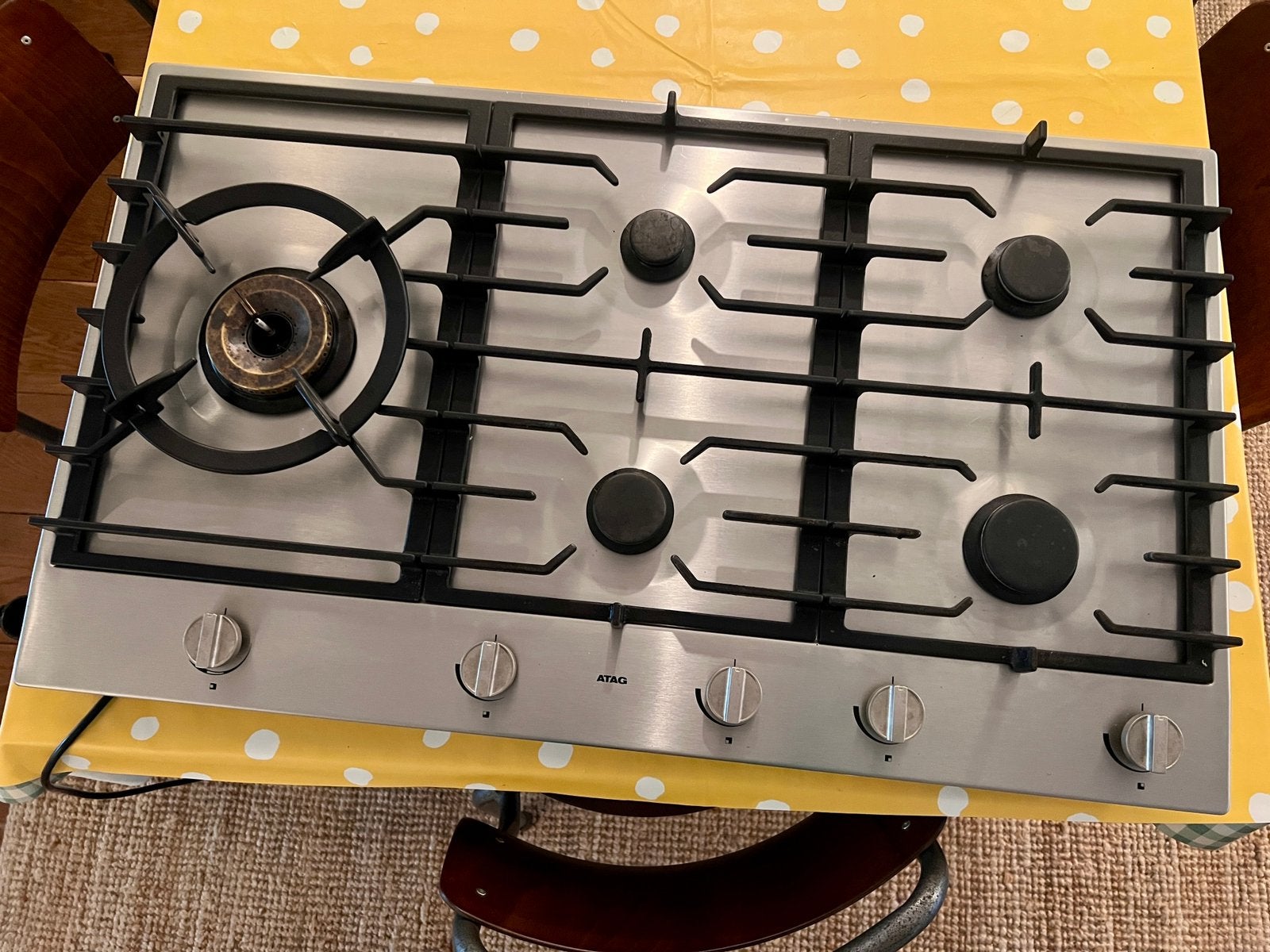 ATAG HG9511EBA 90x52,6cm gas, Witgoed en Apparatuur, Kookplaten, Ophalen, Gebruikt, Energieklasse A of zuiniger, Inbouw