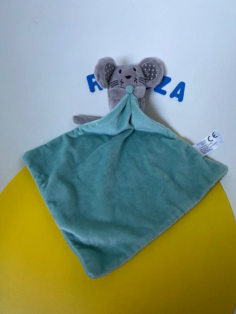 K2832 zeeman doekje groen met muis, Kinderen en Baby's, Speelgoed | Knuffels en Pluche, Ophalen of Verzenden, Zo goed als nieuw