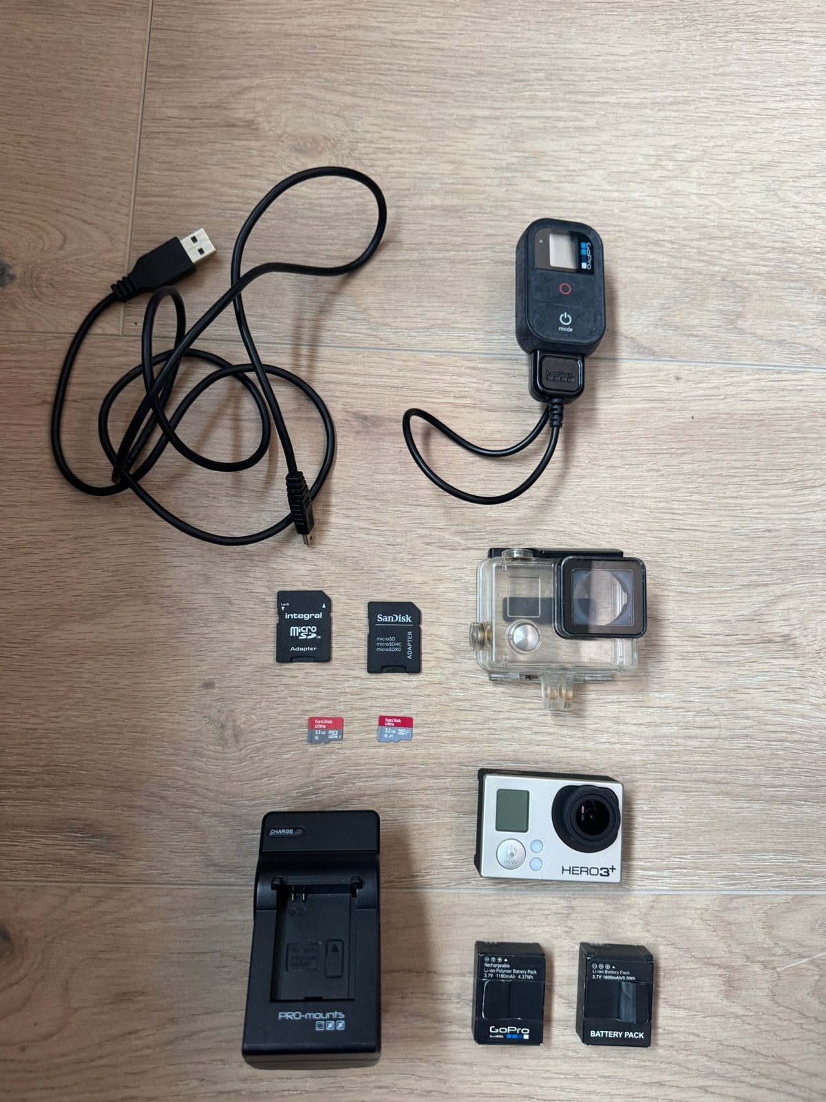 GoPro Hero 3+ Black met accessoires, Ophalen of Verzenden, Gebruikt, GoPro