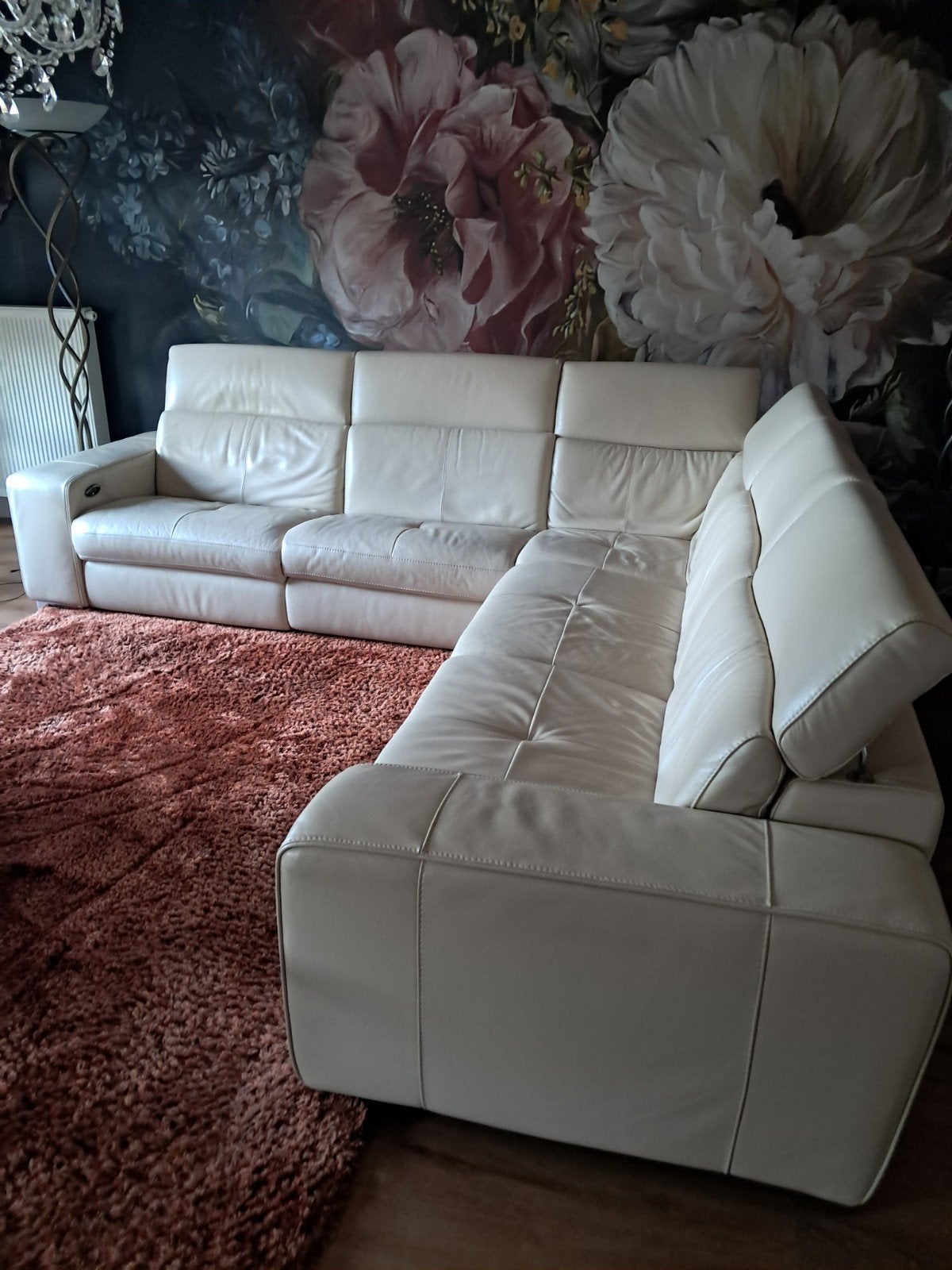 Foto 8 van Leren hoekbank met 2 elektrische relaxfuncties