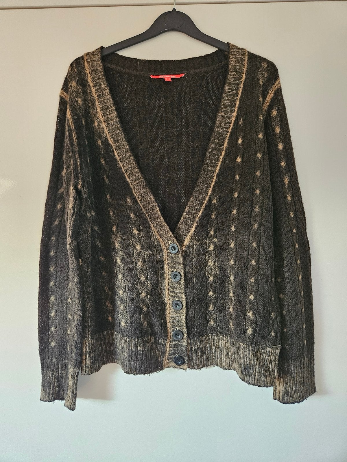 Notthesame vest met kabelpatroon en knopen, maat 46, Ophalen of Verzenden, Gedragen, Maat 46/48 (XL) of groter, Bruin