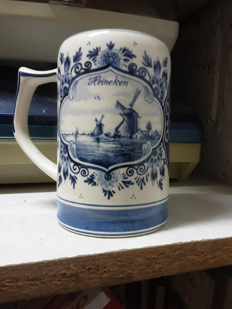 Delfts Blauw Heineken Bierpul - Handwerk Holland, Ophalen of Verzenden