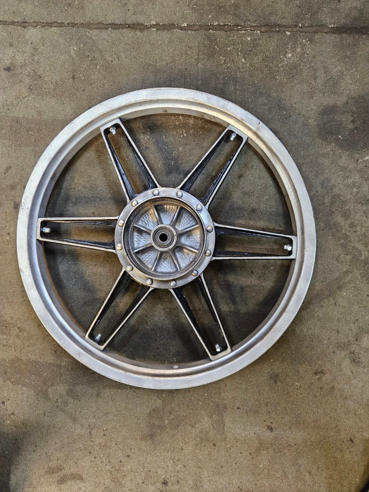 Leleu achterwiel 120 mm., Ophalen of Verzenden, Gebruikt, Frame