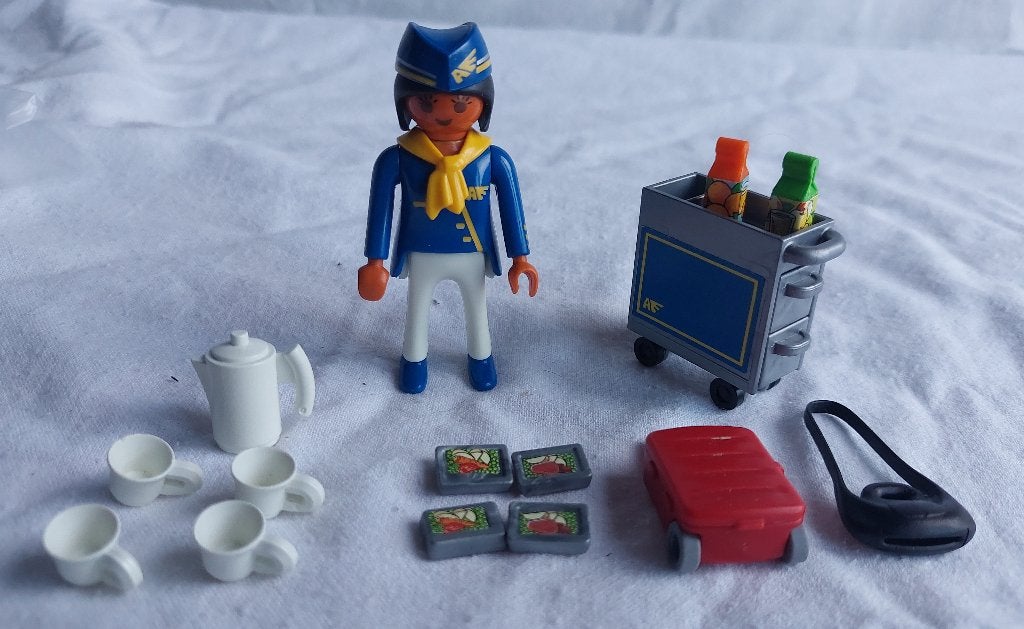 Playmobil 4761 Stewardess, Gebruikt, Complete set, Overige typen, Ophalen of Verzenden