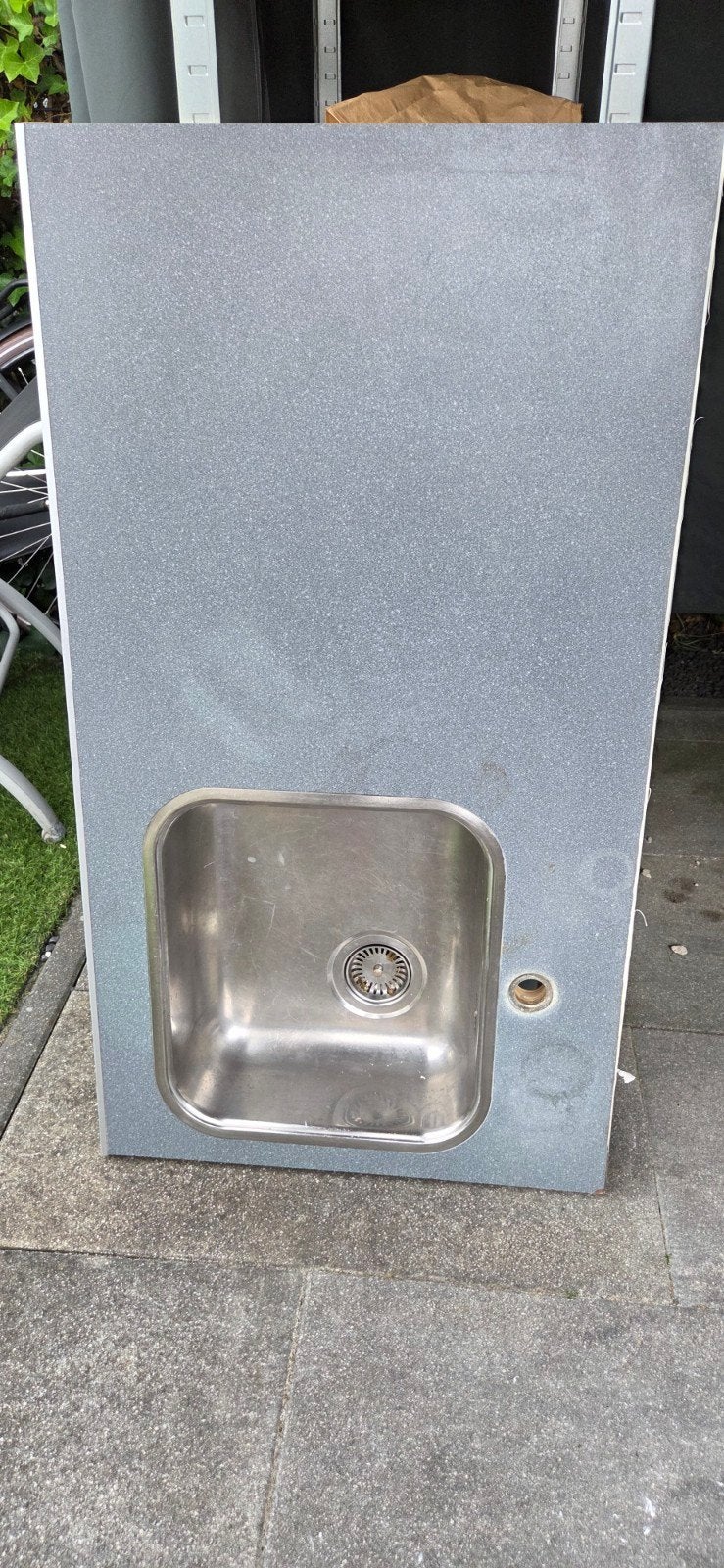 Inbouw spoelbak met werkblad, Huis en Inrichting, Keuken | Keukenelementen, Ophalen, Gebruikt, 50 tot 100 cm, Minder dan 100 cm