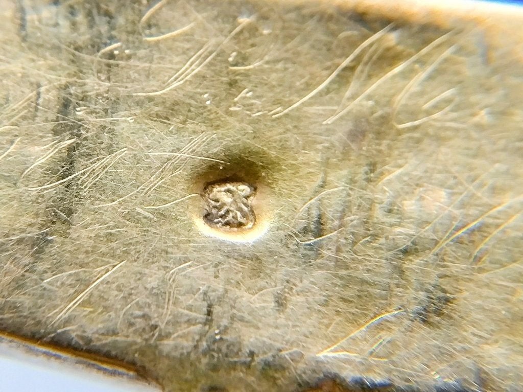 Gouden rouwbroche met haarwerk, 1834, Gebruikt, Info@zilverwebsite.nl, Verzenden, Minder dan 4 cm