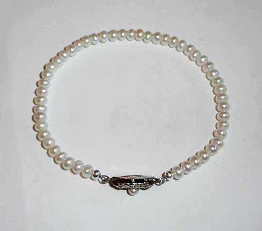 Armband Parels 925 zilver, Sieraden, Tassen en Uiterlijk, Armbanden, Verzenden, Nieuw, Zilver, Zilver