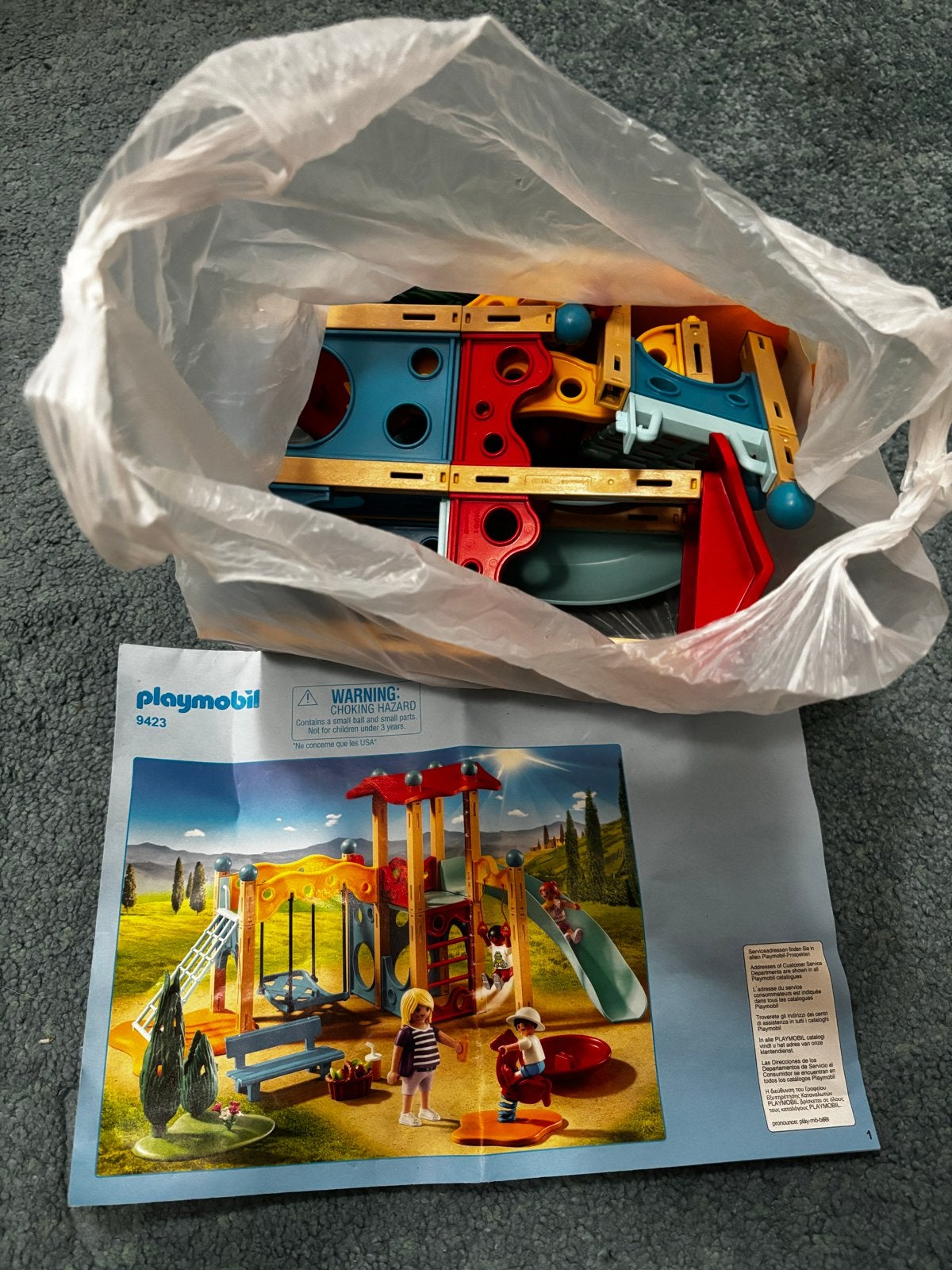 Playmobil 9423 Grote Speeltuin met Schommels en Glijbaan, Complete set, Overige typen, Zo goed als nieuw, Family fun