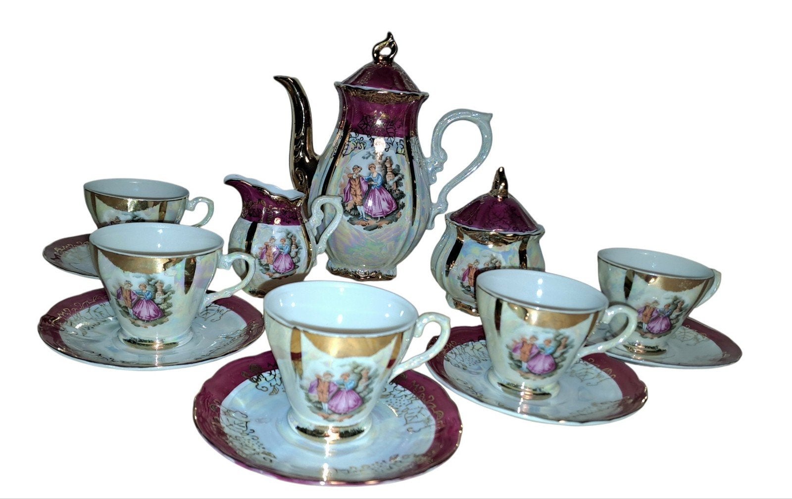 Romantisch vintage servies, Ophalen