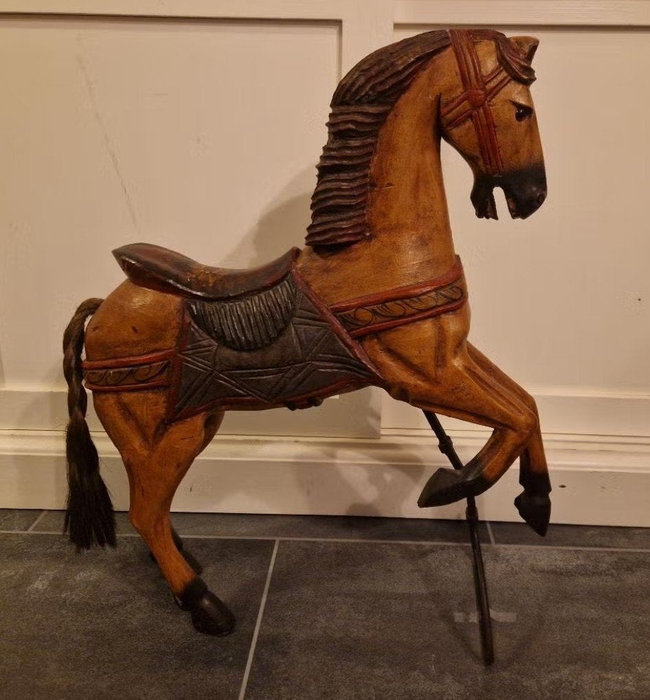 Antiek Houten beeld paard, Antiek en Kunst, Kunst | Beelden en Houtsnijwerken, Ophalen