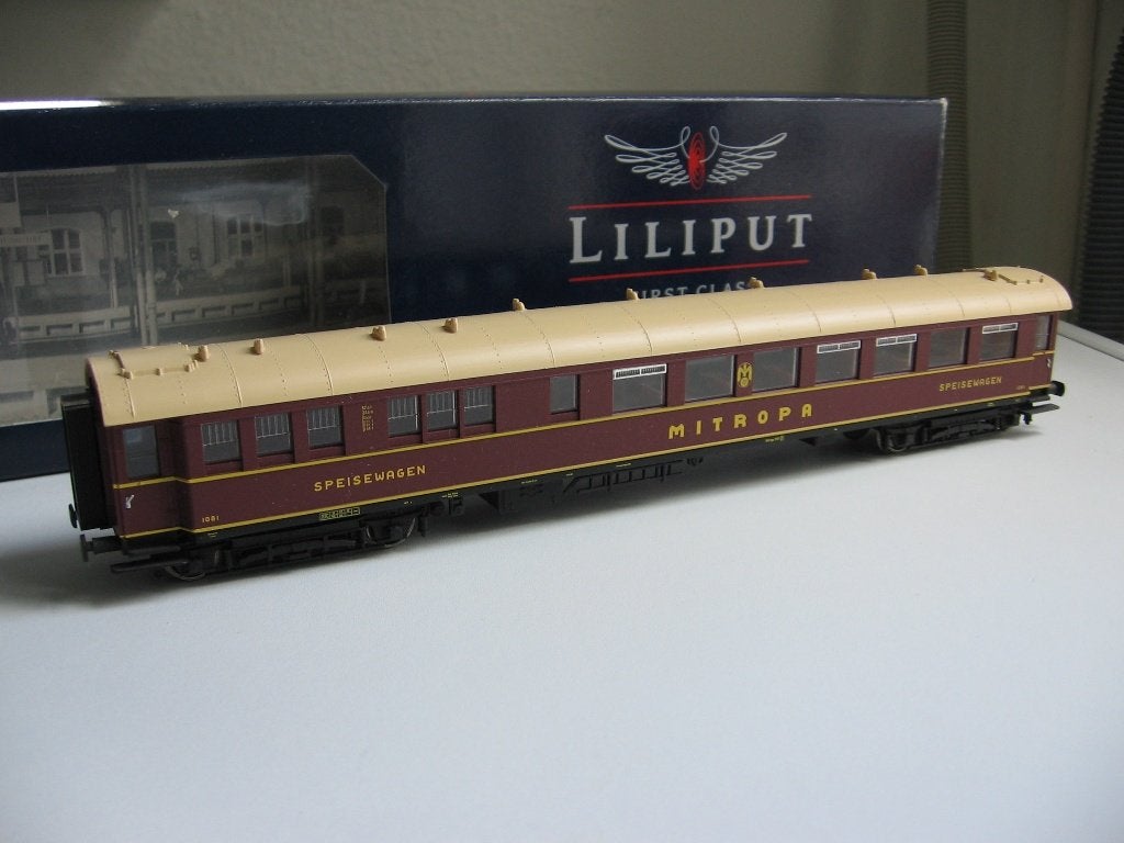 Liliput H0. DRB Mitropa speisewagen - nr. 1081. Nieuwstaat., Gelijkstroom, Ophalen of Verzenden, Liliput, Nieuw