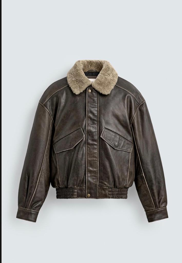 Limited edition Leren jacket, Kleding | Heren, Jassen | Winter, Gedragen, Maat 52/54 (L), Bruin, Ophalen of Verzenden