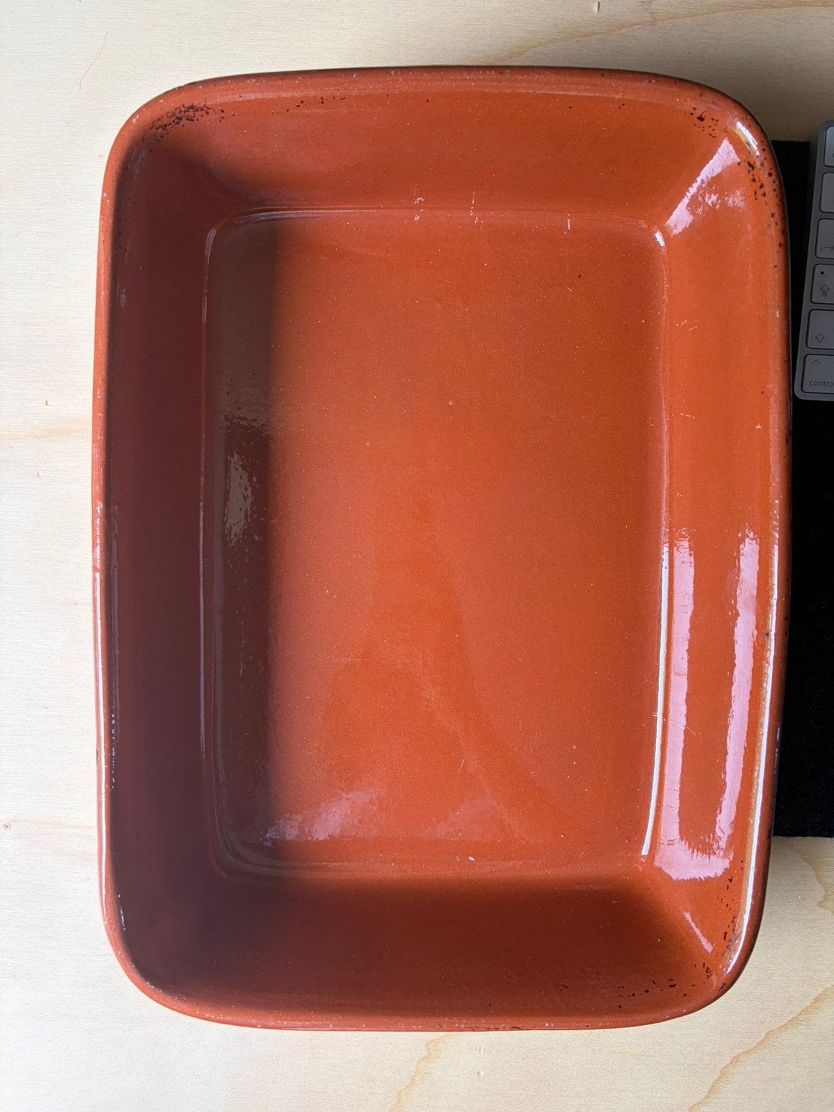 Grote ovenschaal terracotta, geglazuurd, Huis en Inrichting, Keuken | Potten en Pannen, Ophalen, Gebruikt, Steen/keramiek, Overige typen