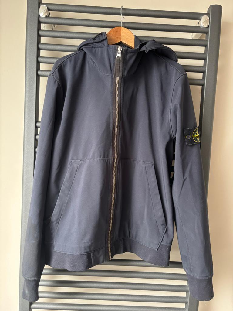 Stone Island Windjacket Donkerblauw Maat S, Ophalen, Gedragen, Maat 46 (S) of kleiner, Blauw