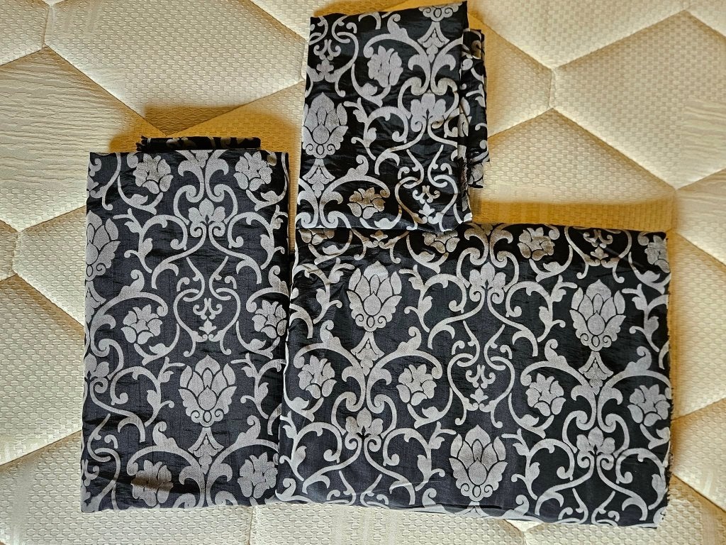 3 stukken stof voor gordijnen / DIY, 145 cm, Ophalen of Verzenden, Gordijn, Zwart