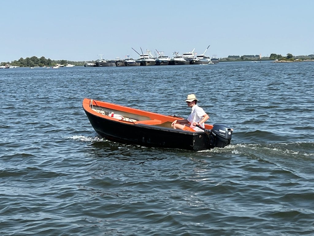 Open visboot oerdegelijk, met zeer goede 4takt 6pk Yamaha, Ophalen, Overige merken, Gebruikt, Tot 10 pk