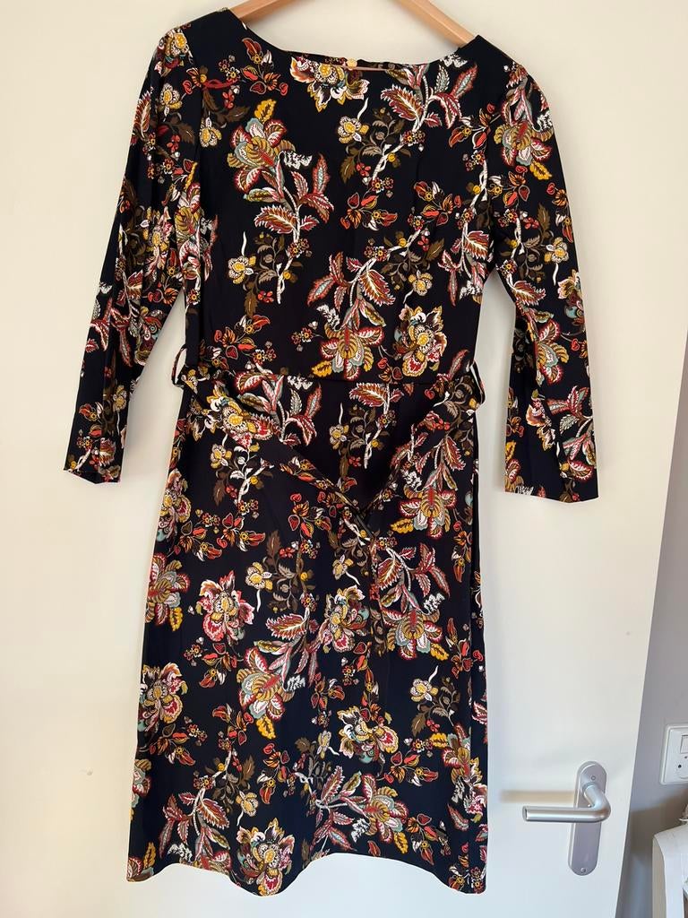 Dayz mooie jurk met riem/ maat L, Kleding | Dames, Maat 38/40 (M), Verzenden, Zwart, Zo goed als nieuw