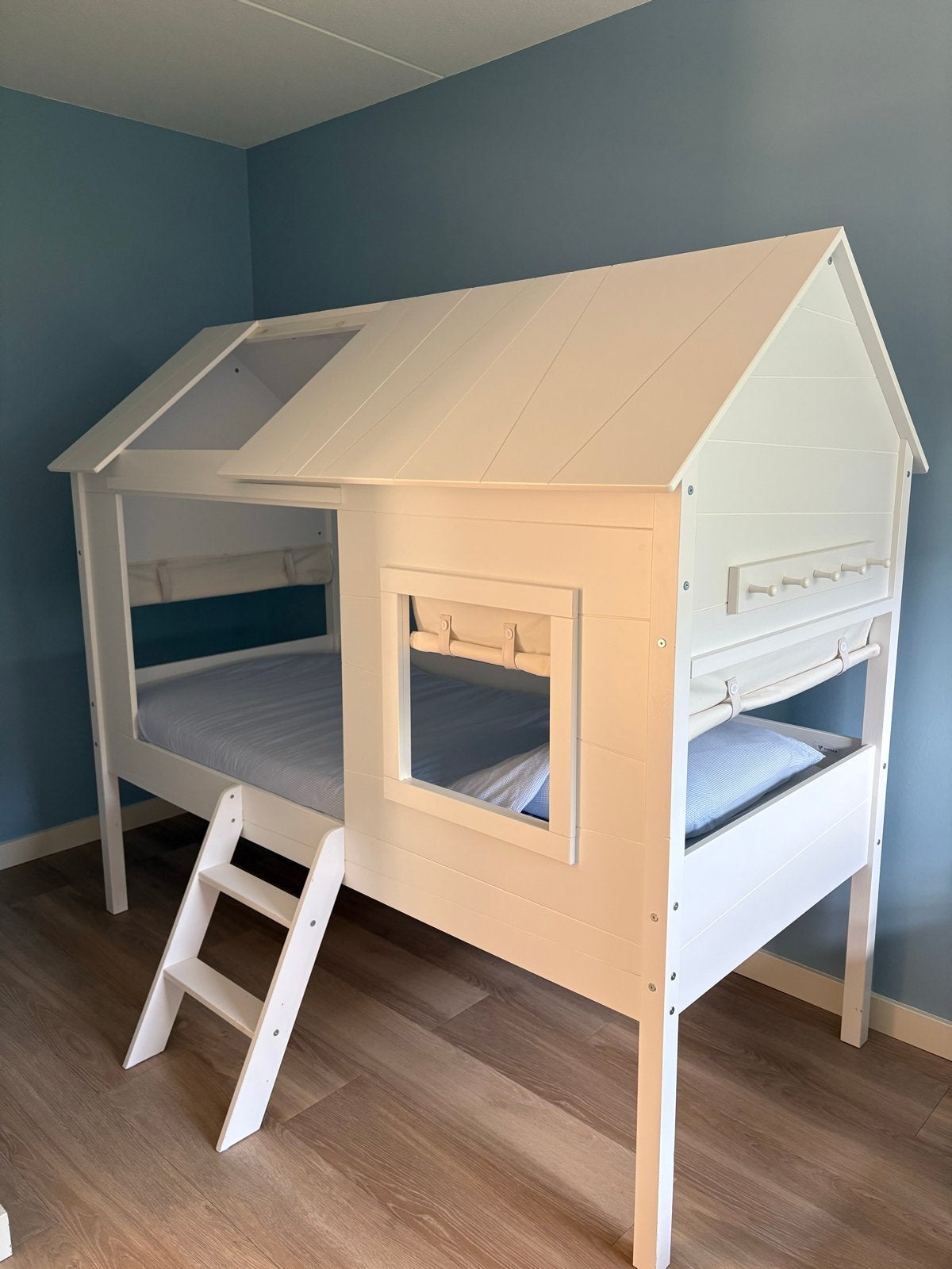 Vipack huisbed (half) hoogslaper, Ophalen, 90 cm, Eenpersoons, 160 tot 180 cm