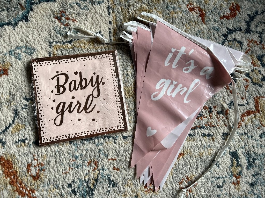 Baby shower versiering meisje, Ophalen, Versiering, Geboorte of Huwelijk