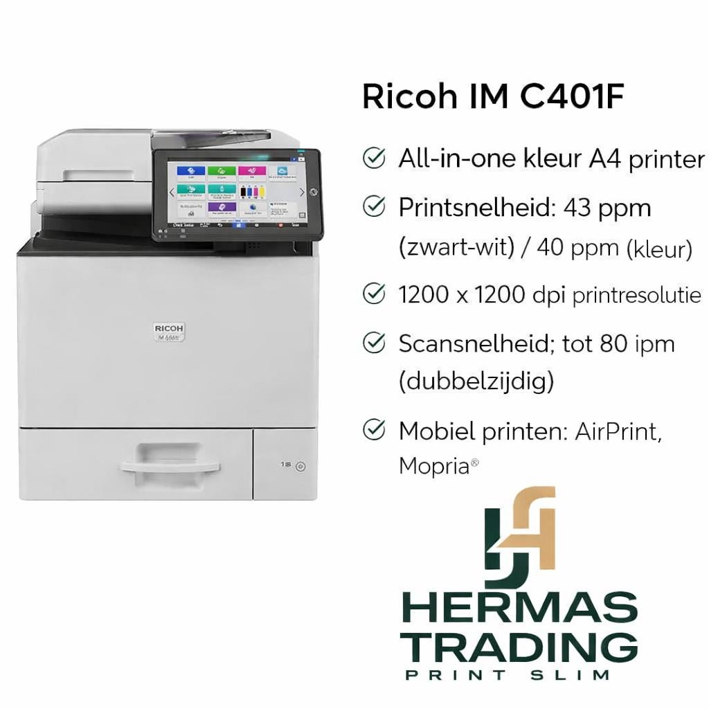 Ricoh IM C401F A4 kleurenprinter | 43 ppm | All-in-one, Computers en Software, Printers, All-in-one, Zo goed als nieuw, Ricoh