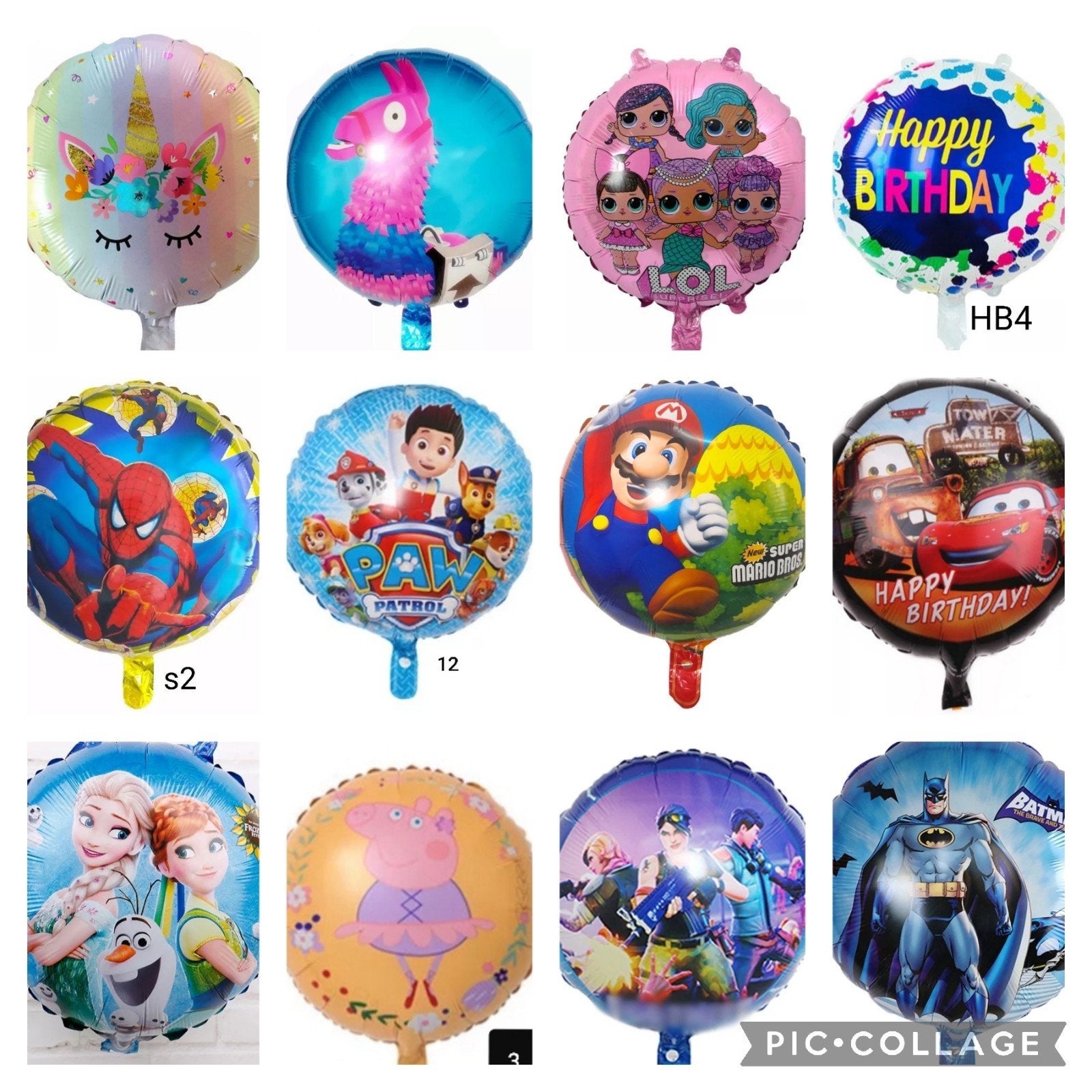 Partij van mix 25 folie ballonnen, Hobby en Vrije tijd, Feestartikelen, Ophalen of Verzenden, Nieuw, Versiering, Verjaardag