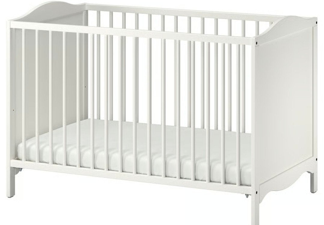 IKEA SMÅGÖRA Ledikant 60x120 cm - Goede staat, Ophalen, Wit, 190 cm of minder, Hout