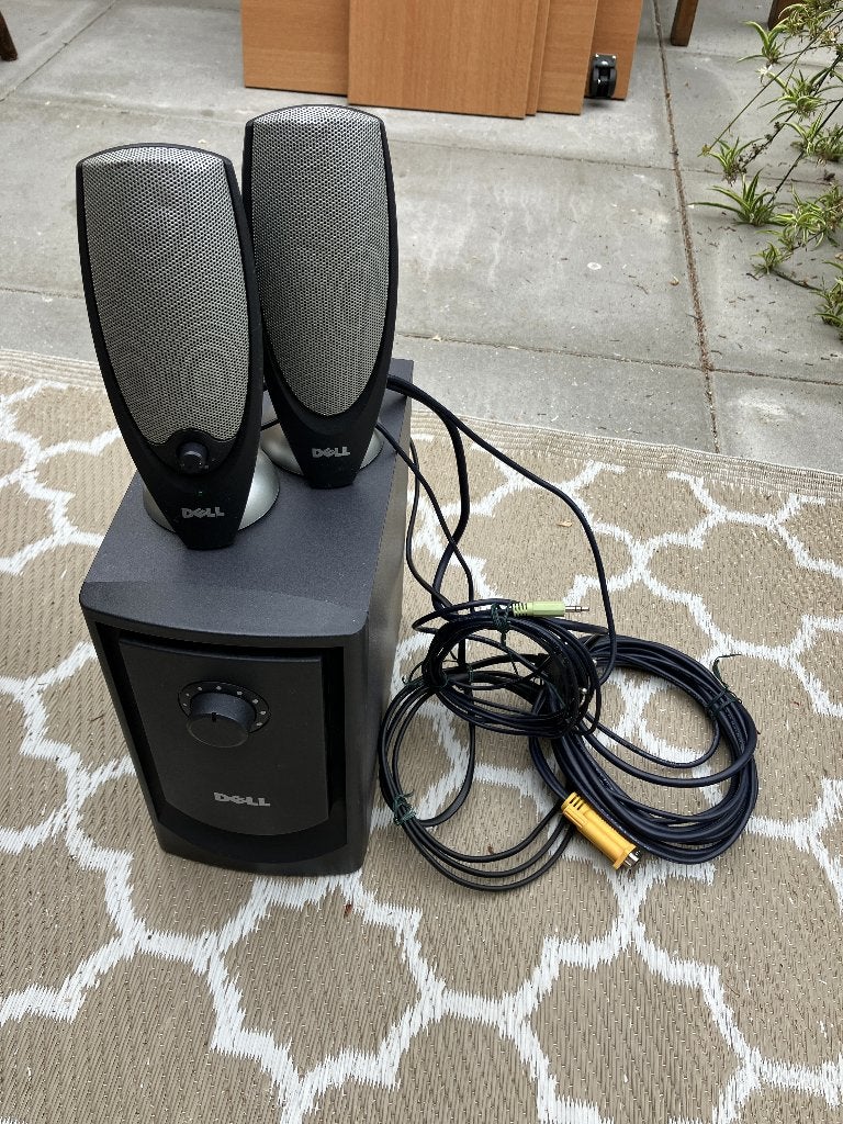 Dell A525 2.1 PC Speakerset met Subwoofer, Computers en Software, Pc speakers, Ophalen of Verzenden, Gebruikt, Audiokanaal 2.1