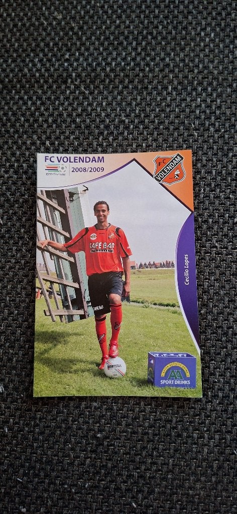 Spelerskaart met handtekening; Cecilio Lopes # FC Volendam, Ophalen of Verzenden, Nieuw, Overige binnenlandse clubs, Spelerskaart