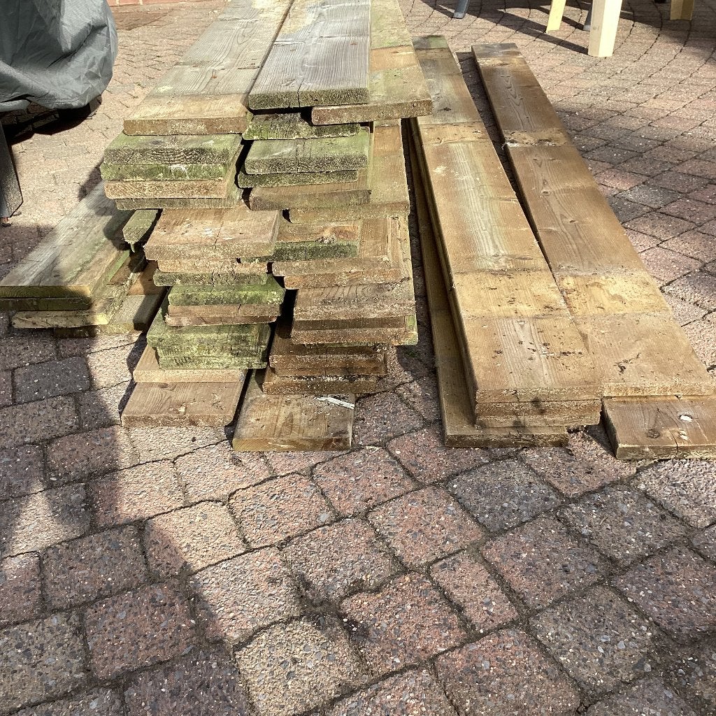 Schutting, Ophalen, Planken, Zo goed als nieuw, Hardhout