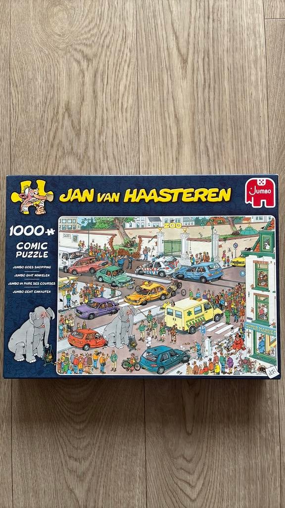 Jan van Haasteren puzzel Jumbo gaat winkelen 1000 stukjes, Ophalen of Verzenden, 500 t/m 1500 stukjes, Zo goed als nieuw
