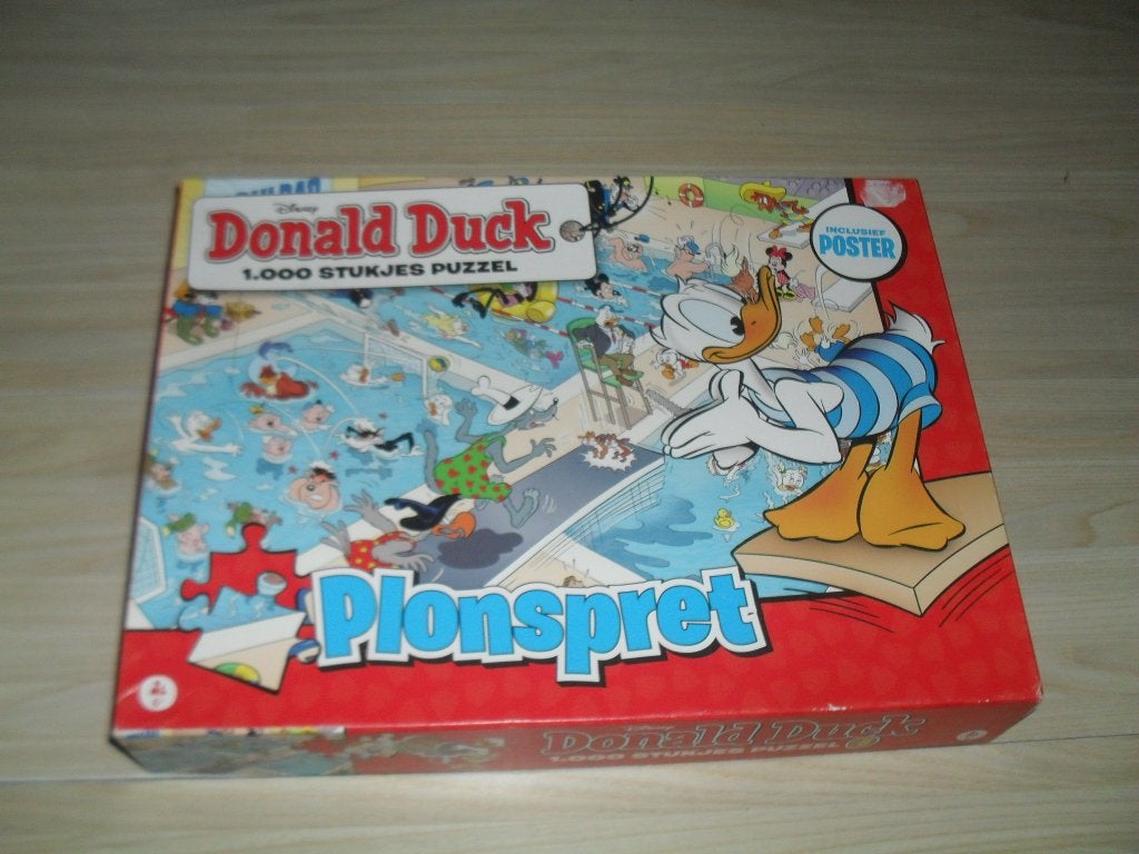 Donald Duck puzzle 1000 stukjes Plonspret, Ophalen, 500 t/m 1500 stukjes, Gebruikt, Legpuzzel