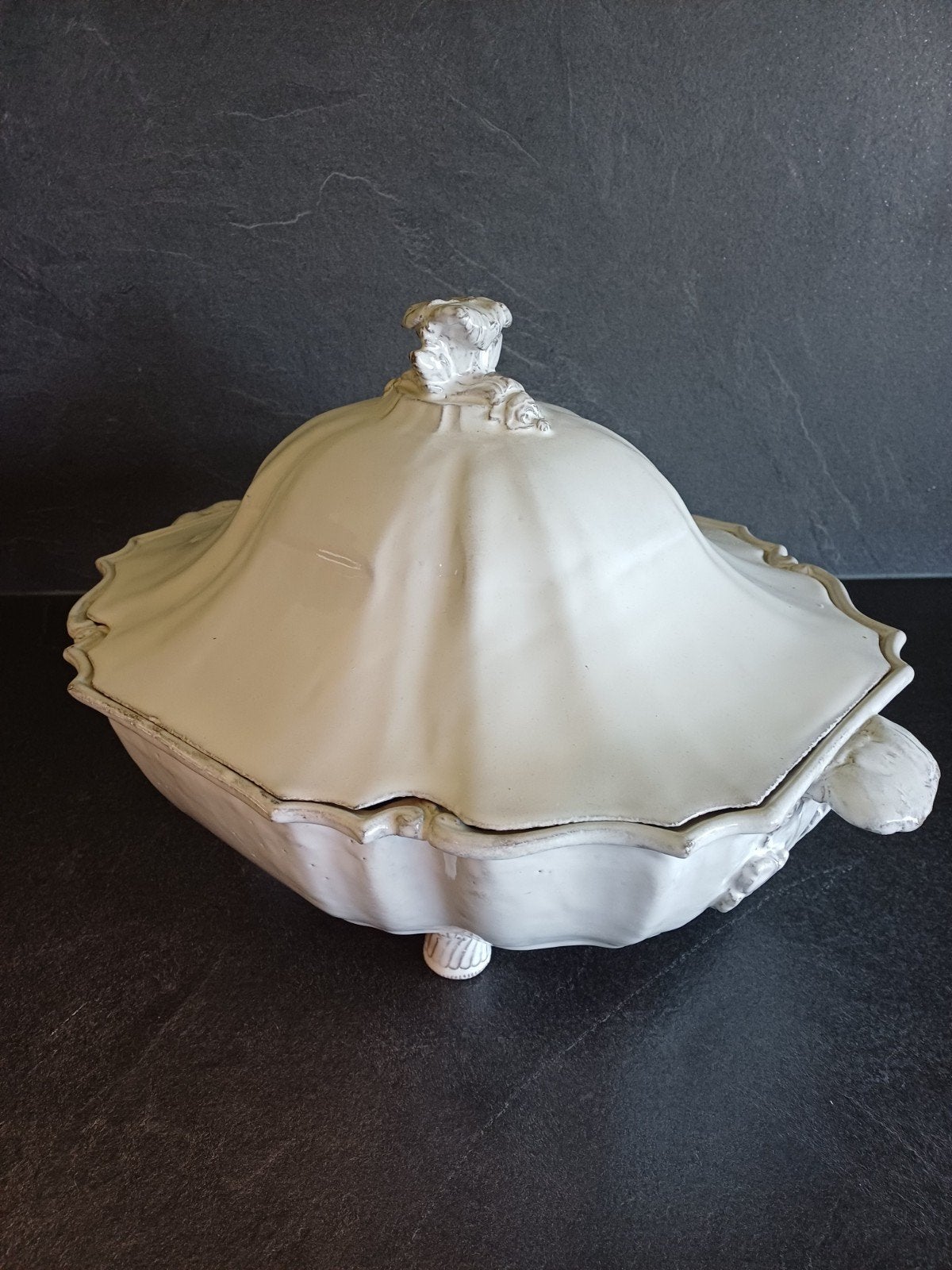 Enorme Astier de Villatte Regence Terrine Dekschaal € 295, Antiek en Kunst, Ophalen