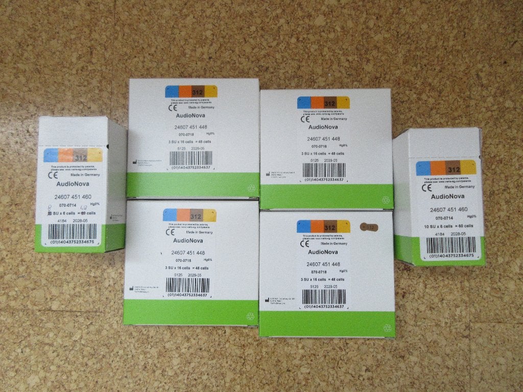 Batterijen gehoorapparaat AudioNova nr 312 300 stuks, Diversen, Ophalen of Verzenden, Nieuw